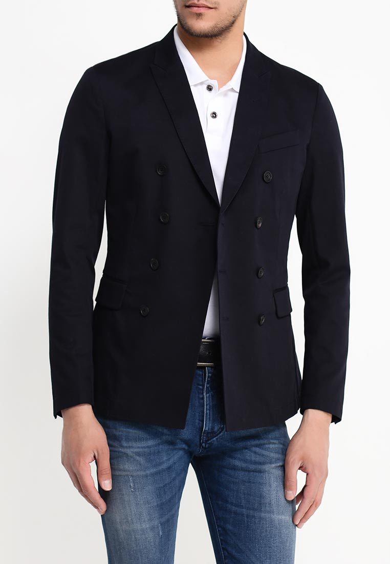 dark blue jacket with jeans